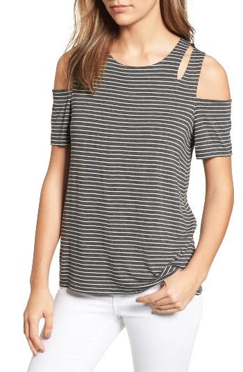 Women's Caslon Cold Shoulder Tee - Grey