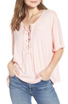 Women's Wildfox Maxwell Lace-up Tee - Pink