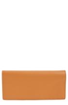 Women's Skagen Slim Vertical Leather Wallet - Brown