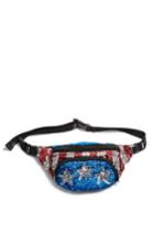 Topshop Florida Sequin Bum Bag - Blue