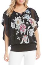Women's Karen Kane Cascade Statement Sleeve Top - Black
