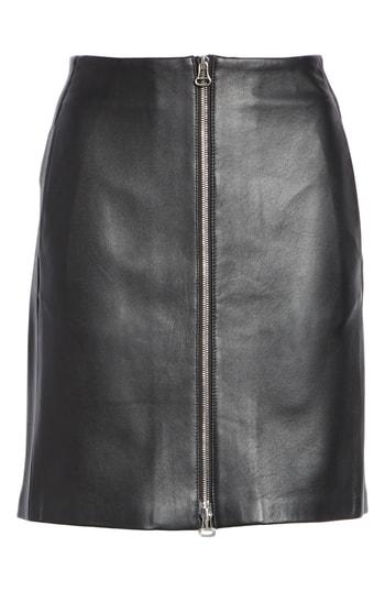 Women's Rag & Bone/jean Heidi Leather Skirt - Black