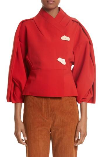 Women's A.w.a.k.e. Twisted Sleeve Top Us / 40 Fr - Red