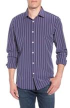 Men's Mizzen+main Denny Trim Fit Check Performance Sport Shirt - Blue