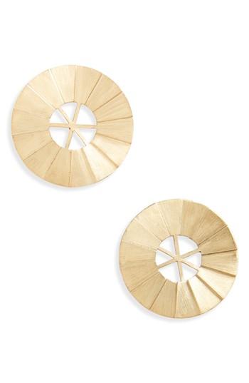 Women's All Blues Windmill Brushed Vermeil Statement Earrings
