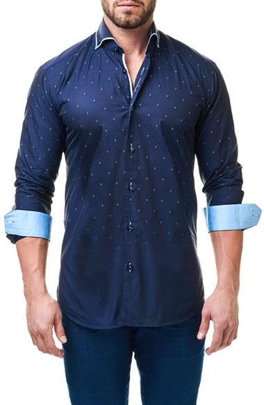 Men's Maceoo Elegance Slim Fit Diamond Sport Shirt
