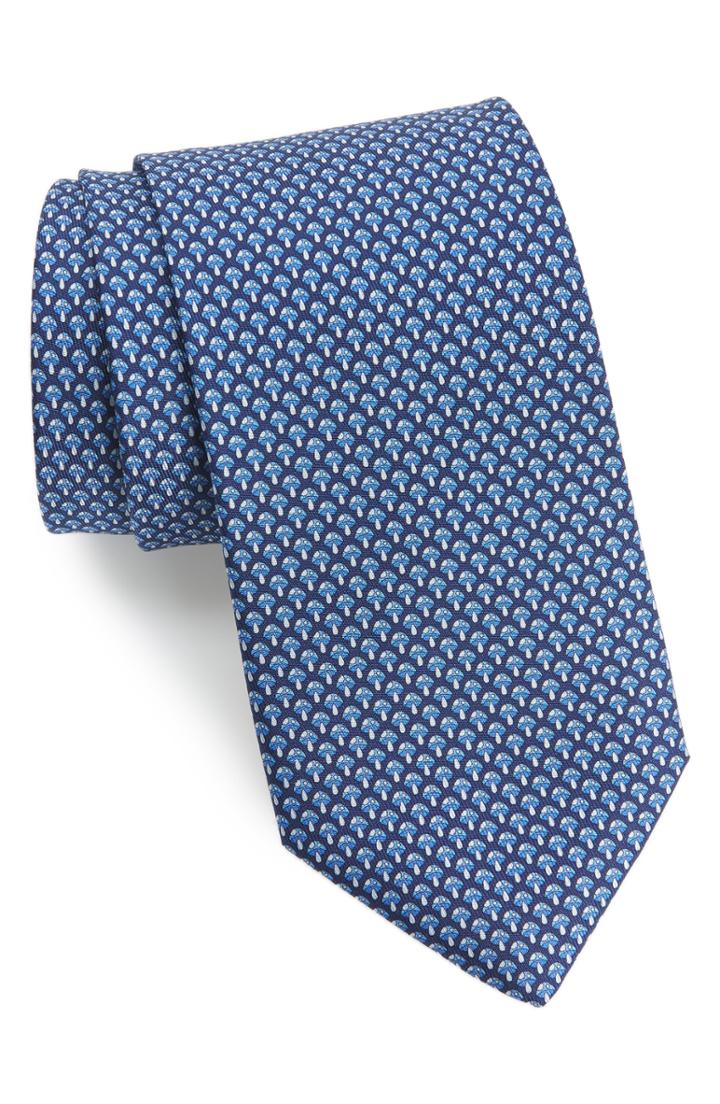 Men's Salvatore Ferragamo Fungo Print Silk Tie