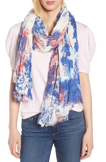 Women's Treasure & Bond Print Crinkle Wrap, Size - Ivory
