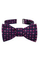 Men's Ted Baker London Alternating Circle Silk Bow Tie, Size - Pink