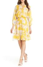 Women's Adrianna Papell Floral Print Boho Dress - Yellow