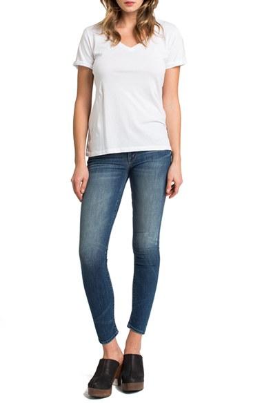 Women's Lamade Cotton V-neck Tee - White
