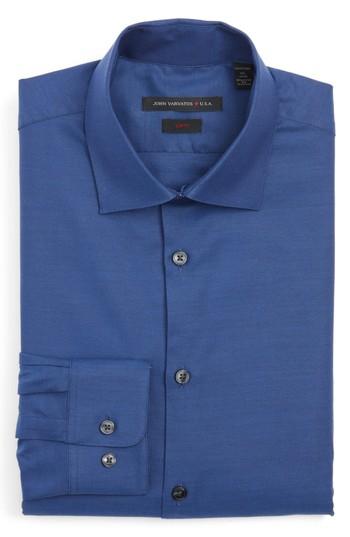 Men's John Varvatos Star Usa Slim Fit Solid Dress Shirt R - Blue