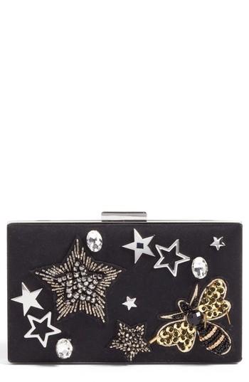 Nordstrom Applique Minaudiere - Black