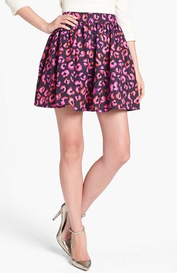 Kate Spade New York 'coreen' Flare Cotton & Silk Skirt