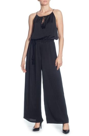 Women's Catherine Catherine Malandrino Lake Satin Jumpsuit - Black