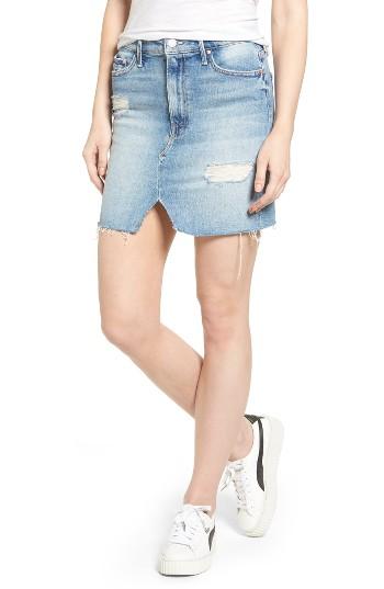 Women's Mother The Sacred Slit Denim Miniskirt - Blue