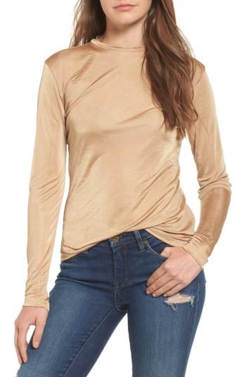 Women's Leith Long Sleeve Shine Top - Brown