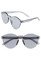 Women's Glance Eyewear 56mm Rimless Round Sunglasses - Black