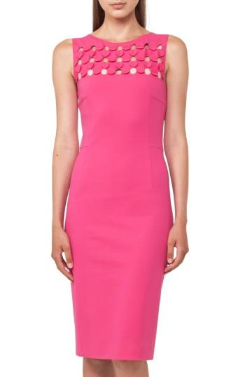 Women's Akris Punto Cutout Dot Sheath Dress - Pink