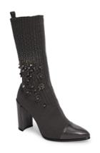 Women's Stuart Weitzman Sockhop Embellished Boot .5 M - Grey