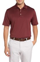 Men's Peter Millar Stretch Knit Solid Polo, Size - Red