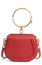 Chloe Small Nile Bracelet Leather Crossbody Bag - Red