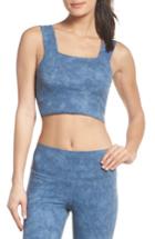 Women's Alo Binded Wide Strap Crop Tank - Blue