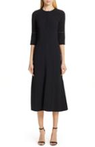 Women's Victoria Beckham Contrast Stitch Crepe Dress Us / 8 Uk - Black
