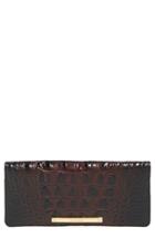 Women's Brahmin 'ady' Croc Embossed Continental Wallet - Brown