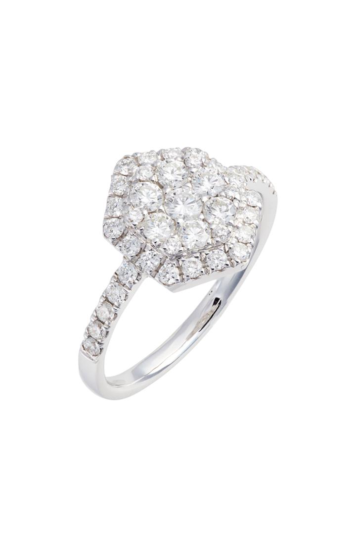 Women's Bony Levy Mika Diamond Pave Hexagon Ring