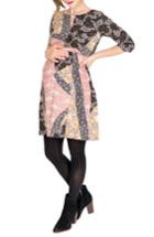 Women's Nom Maternity Cha Cha Print Maternity Shift Dress - Blue