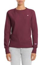 Women's Champion Reverse Weave French Terry Crewneck Sweatshirt - Burgundy