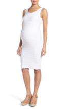 Women's Tees By Tina Crinkle Tank Maternity Dress, Size - White