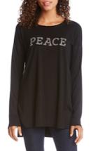 Women's Karen Kane Peace High/low Top - Black