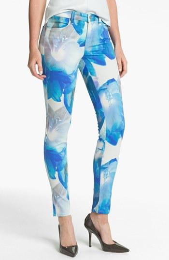 J Brand Print Super Skinny Jeans (blue Orchid) Womens Blue Orchid Size 24 24