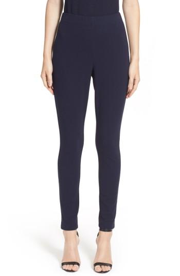 Women's St. John Collection Ponte Knit Crop Leggings, Size - Blue