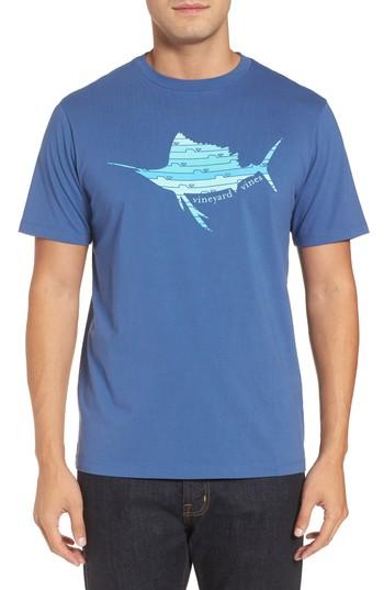 Men's Vineyard Vines Sailfish Whale Line Graphic T-shirt, Size - Blue