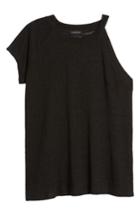 Women's 1.state One-sleeve Linen Tee - Black