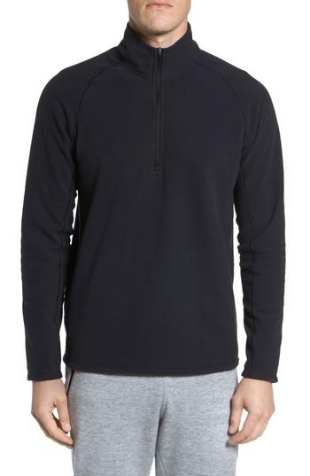 Men's Zella Quarter Zip Fleece Pullover, Size - Black