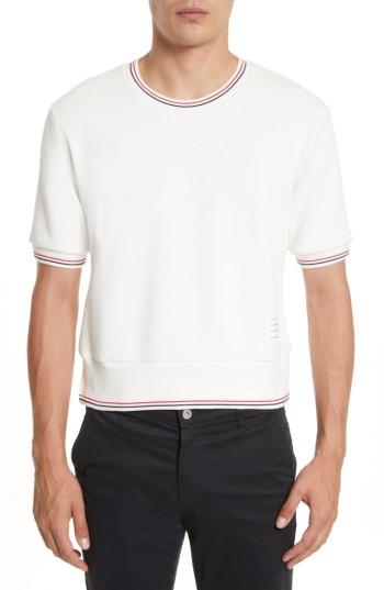 Men's Thom Browne Pique T-shirt - White