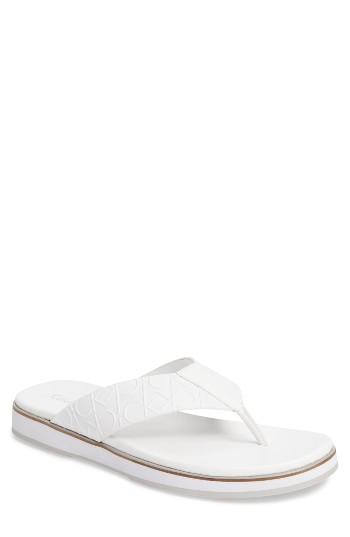 Men's Calvin Klein Deano Flip Flop .5 M - White