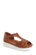 Women's L'amour Des Pieds 'audric' Platform T-strap Sandal .5 M - Brown