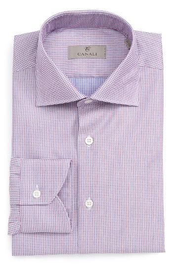 Men's Canali Classic Fit Geometric Dress Shirt
