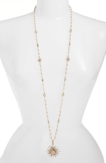 Women's Jenny Packham Long Star Drop Beaded Necklace