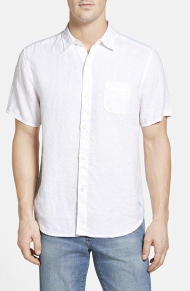 Men's Tommy Bahama 'sea Glass Breezer' Original Fit Short Sleeve Linen Shirt
