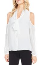 Women's Vince Camuto Tie Neck Cold Shoulder Blouse