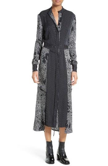 Women's Diane Von Furstenberg Midi Stretch Silk Shirtdress