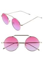 Women's Circus By Sam Edelman 51mm Brow Bar Round Sunglasses - Purple
