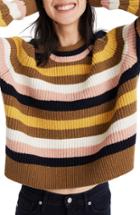 Women's Madewell Tilden Stripe Sweater, Size - Beige
