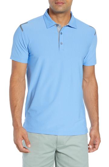 Men's Bobby Jones Rule 18 Ergon Fit Golf Polo, Size Small - Blue